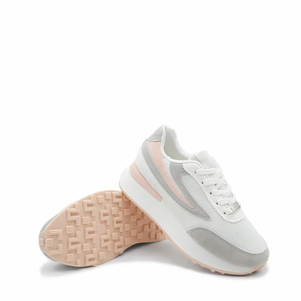Zapatilla Balance 01 Blanca con Rosa