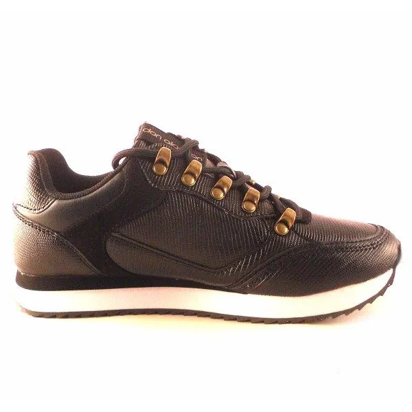 Zapatillas deportivas mujer DON ALGODON negro con cordones