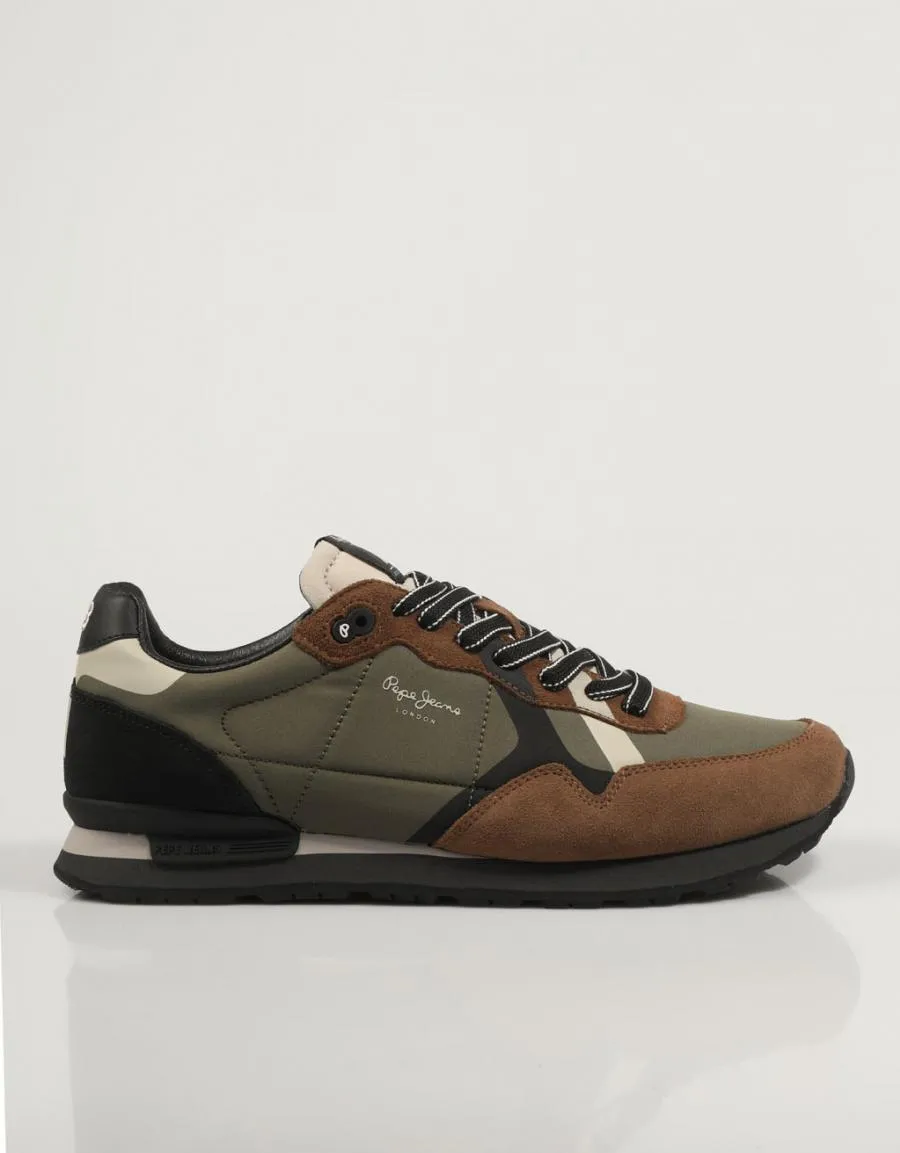  zapatillas PEPE JEANS Brit Print M Pms30984 en Kaki 83093