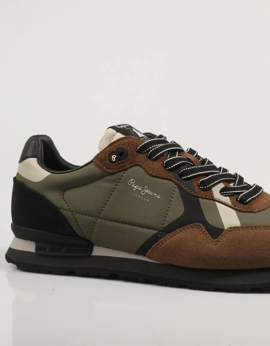  zapatillas PEPE JEANS Brit Print M Pms30984 en Kaki 83093