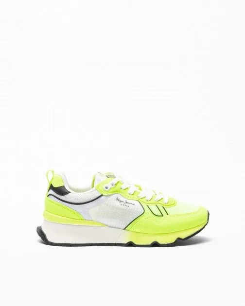 Zapatillas Pepe Jeans London Brit Pro Neon W Limón