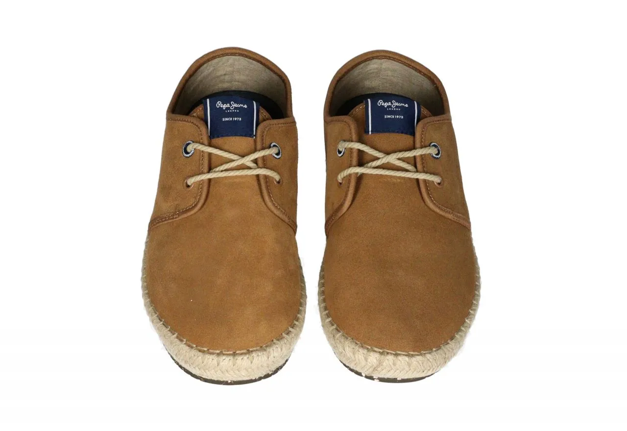 Zapato Cordon Nobuck Cuero Banda Esparto