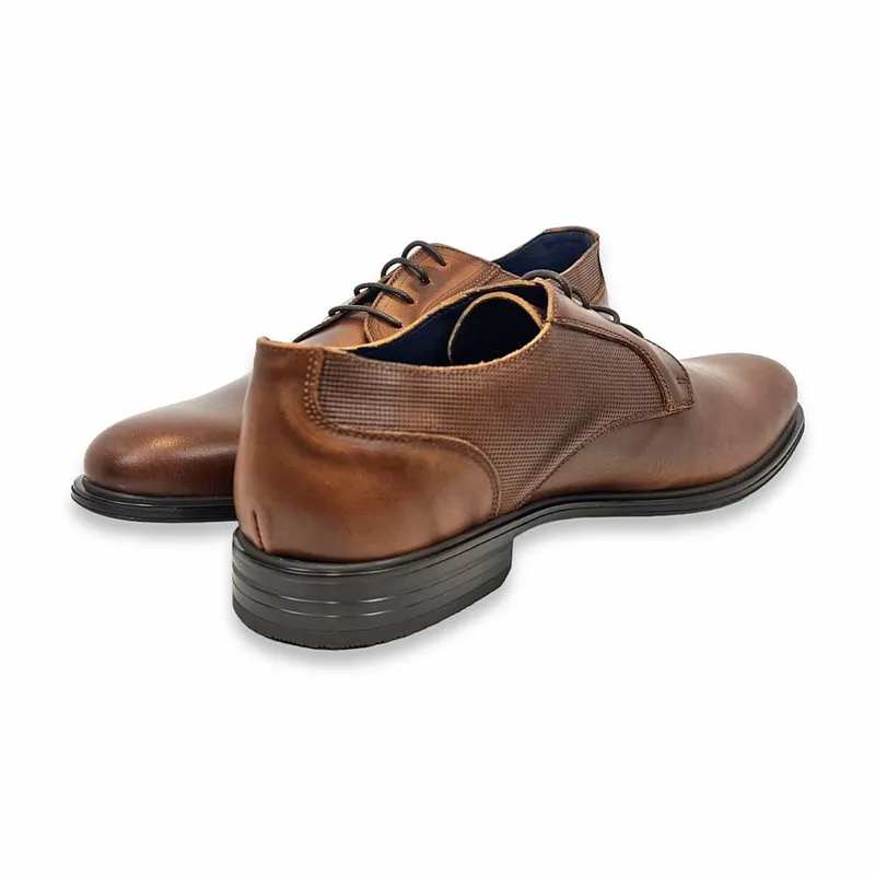 Zapatos Derby Hombre Piel Talla Grande Piso Goma 14027 Cuero, de Dj Santa