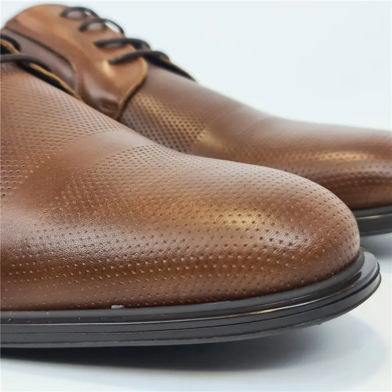 Zapatos Derby Hombre Piel Talla Grande Piso Goma 14033 Cuero, de DJ Santa