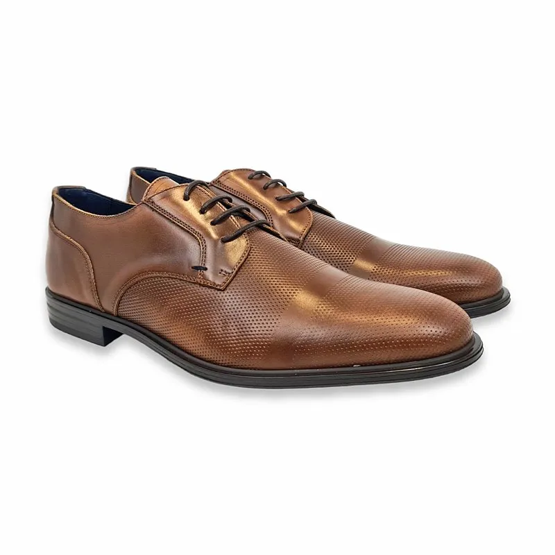 Zapatos Derby Hombre Piel Talla Grande Piso Goma 14033 Cuero, de DJ Santa