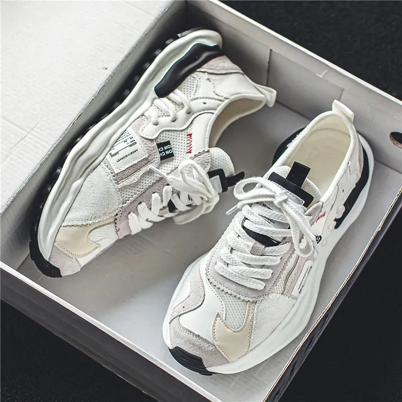 Zapatos para hombres para hombres Nuevos zapatos de malla trillable transpirable de moda