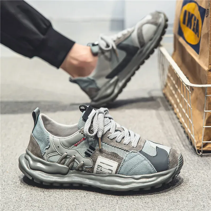 Zapatos para hombres para hombres Nuevos zapatos de malla trillable transpirable de moda