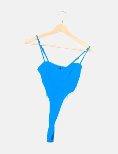 Zara Body tiro alto azul klein