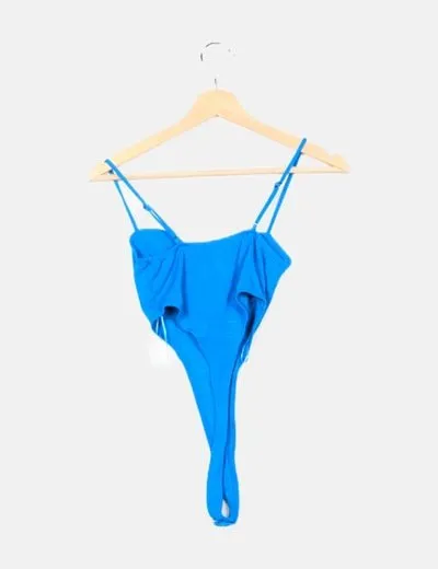 Zara Body tiro alto azul klein
