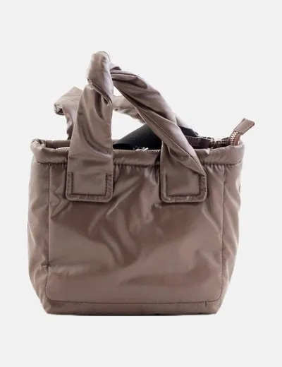 Zara Bolso bowling marrón