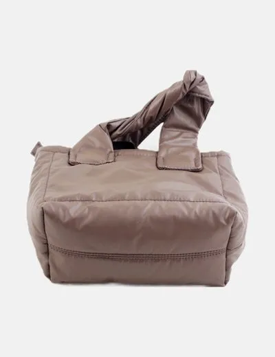 Zara Bolso bowling marrón