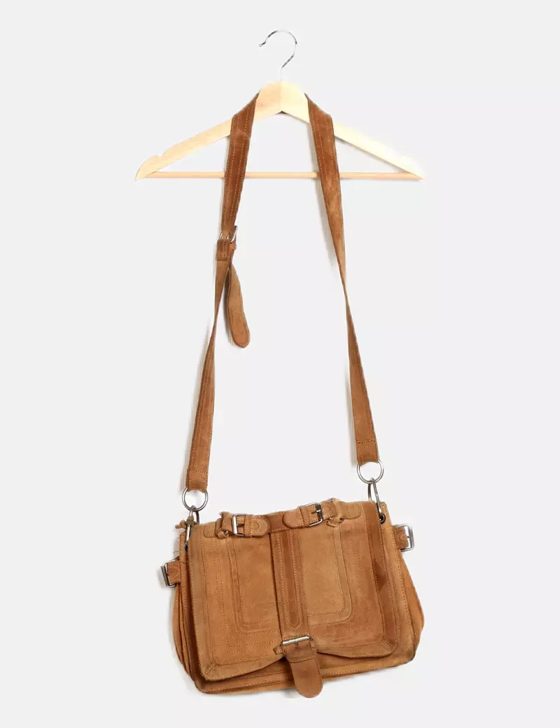 Zara Bolso camel texturizado