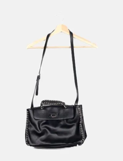 Zara Bolso negro polipiel