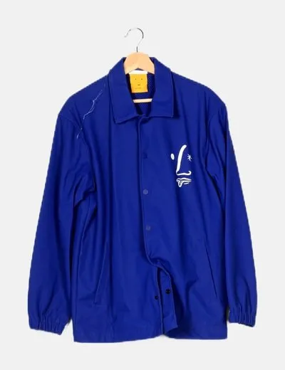 Zara Cazadora azul klein estampada