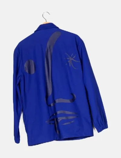 Zara Cazadora azul klein estampada