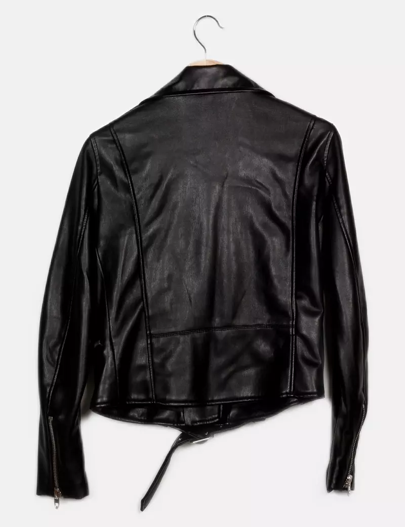 Zara Chaqueta biker Polipiel