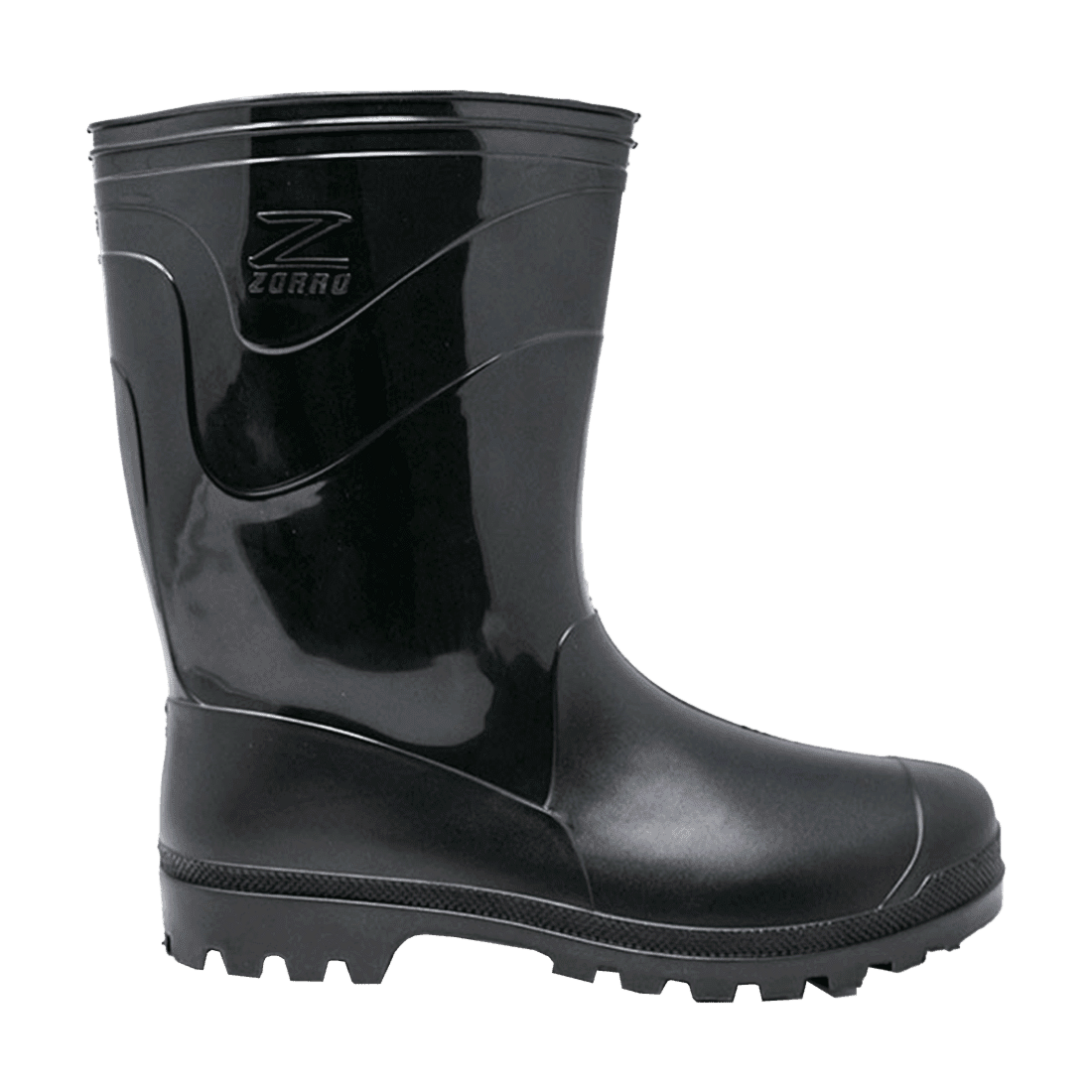 ZORRO PPHU201508.5 TALLA 41 PAR DE BOTAS PVC ANTIDESLIZANTES FORRO INTERNO ANTIBACTERIAL NEGRAS ALTAS